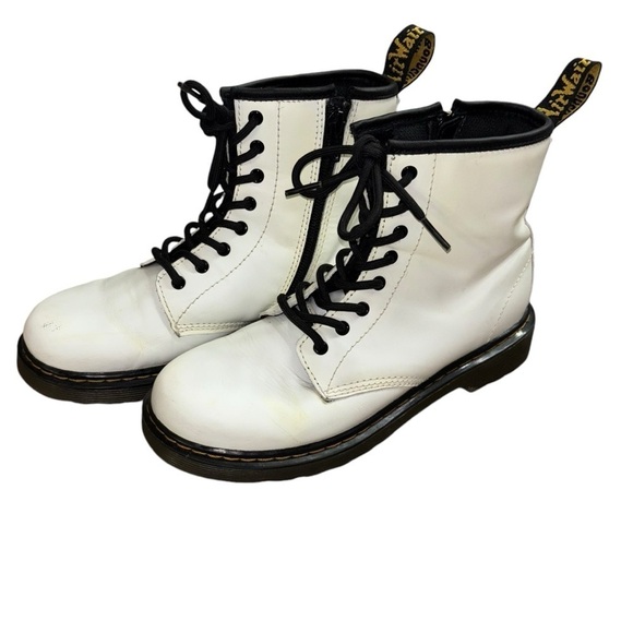 Dr. Martins 1460 Women’s Size 5 White Combat Boots Y2K Punk Grunge Rock Fall - Picture 9 of 16